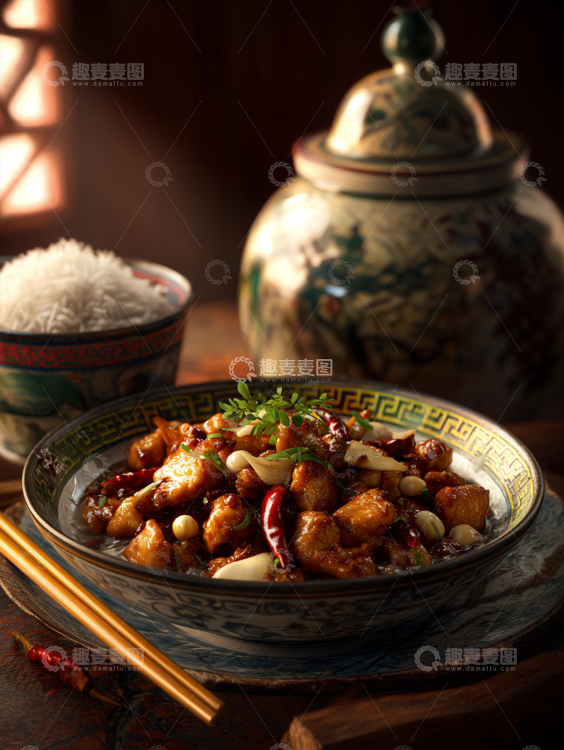 高清大图下载【趣麦麦图】宫保鸡丁摄影图35