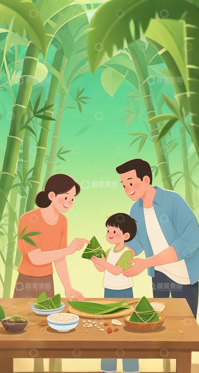 高清大图下载【趣麦麦图】端午节插画17