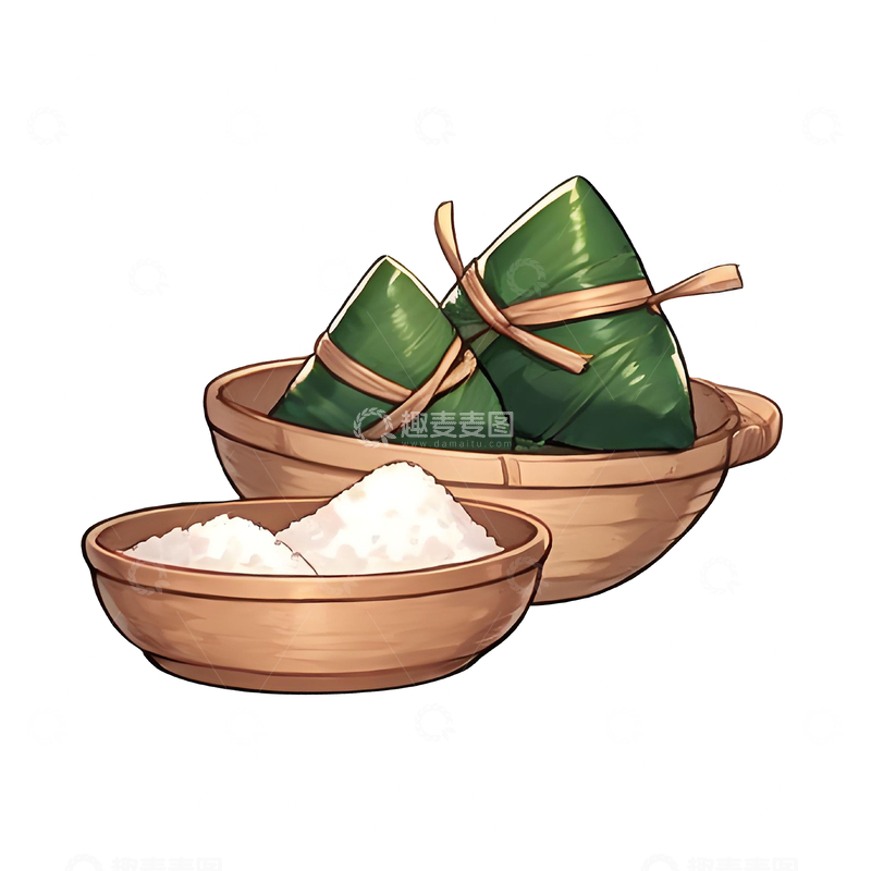 源文件下载【趣麦麦图】端午节主题卡通粽子元素