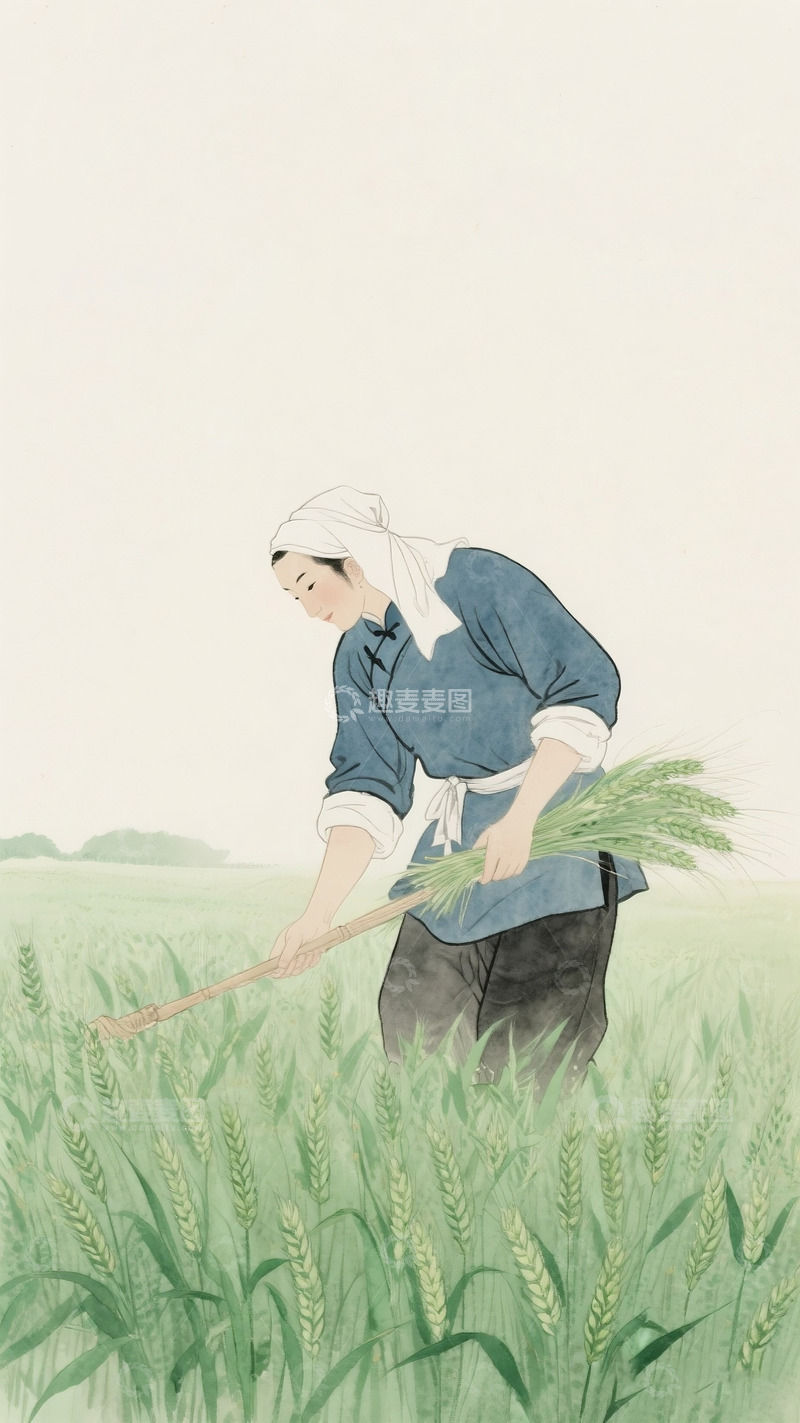 高清大图下载【趣麦麦图】劳作的农民