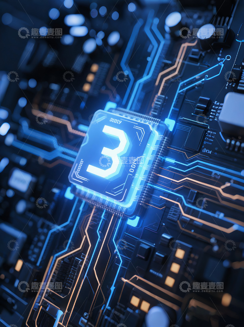 高清大图下载【趣麦麦图】概念科技芯片
