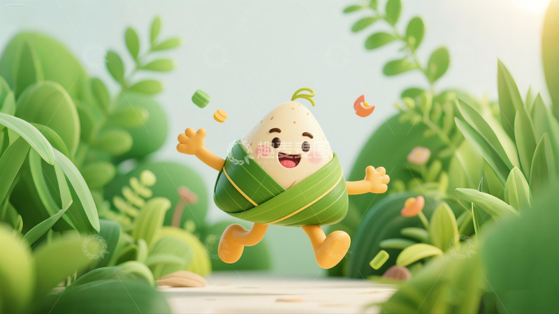 高清大图下载【趣麦麦图】端午节可爱的粽子9