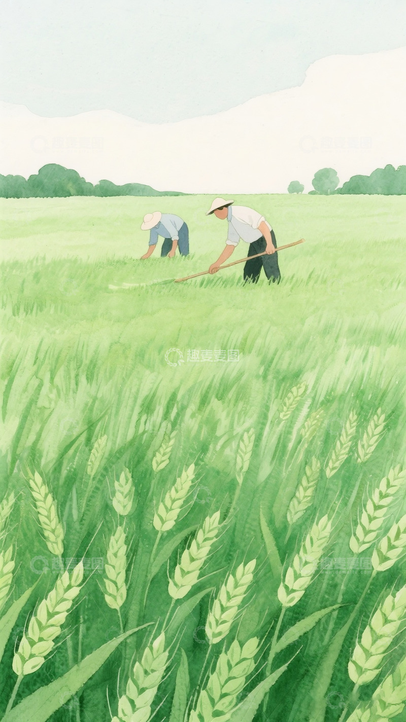 高清大图下载【趣麦麦图】劳作的农民2