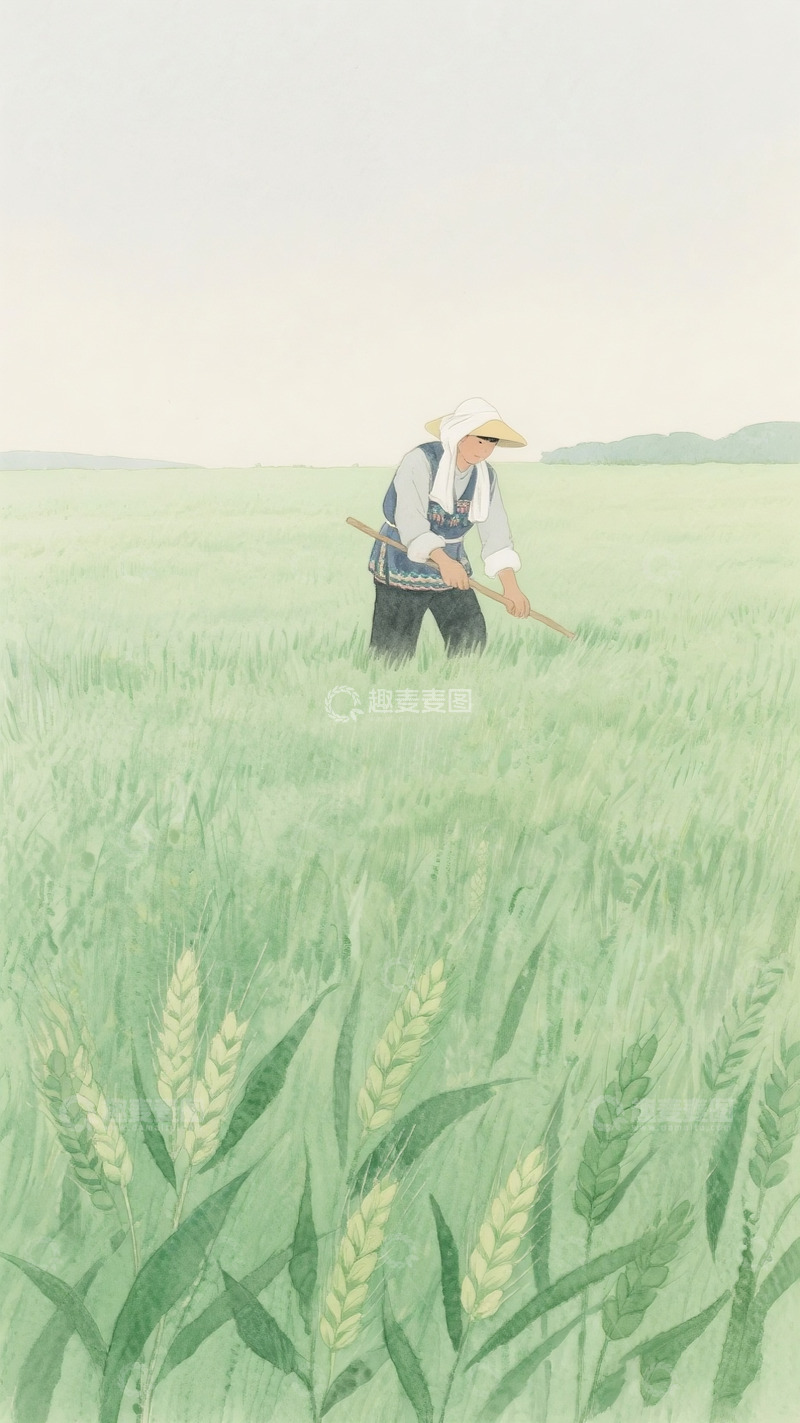 高清大图下载【趣麦麦图】劳作的农民1