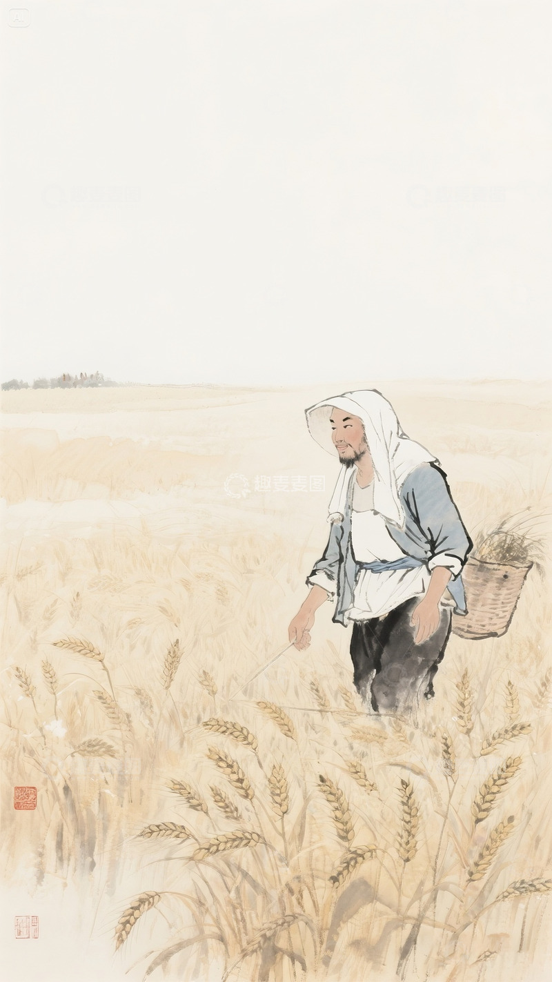 高清大图下载【趣麦麦图】劳作的农民4