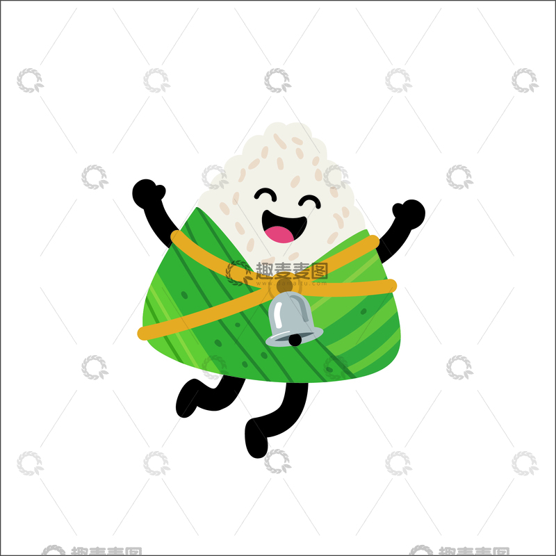 端午节可爱粽子矢量插画