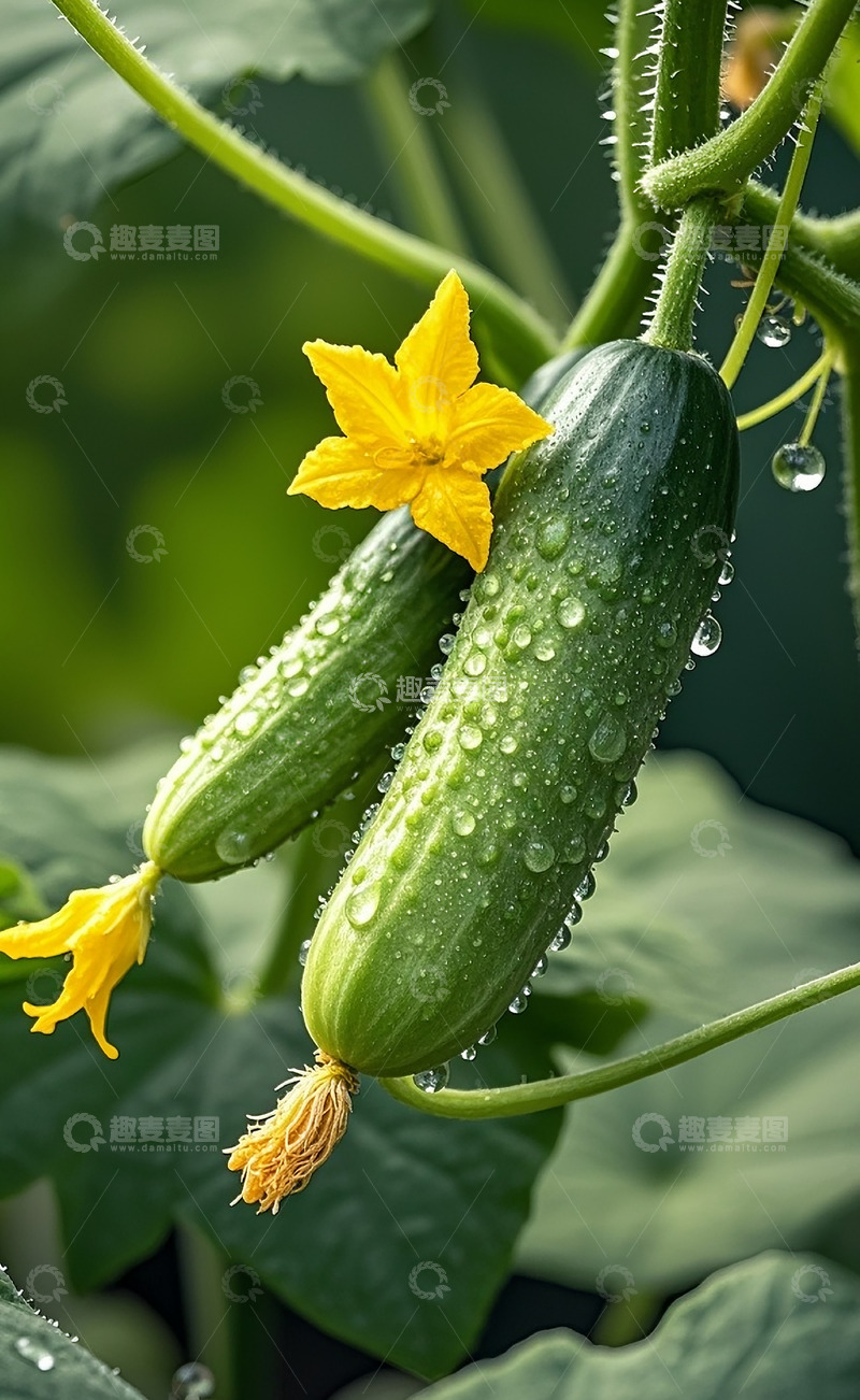 高清大图下载【趣麦麦图】新鲜黄瓜