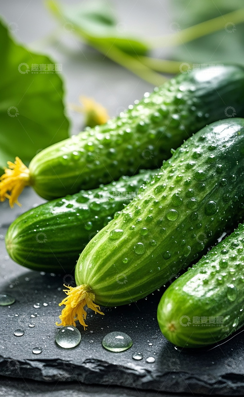 高清大图下载【趣麦麦图】新鲜黄瓜6