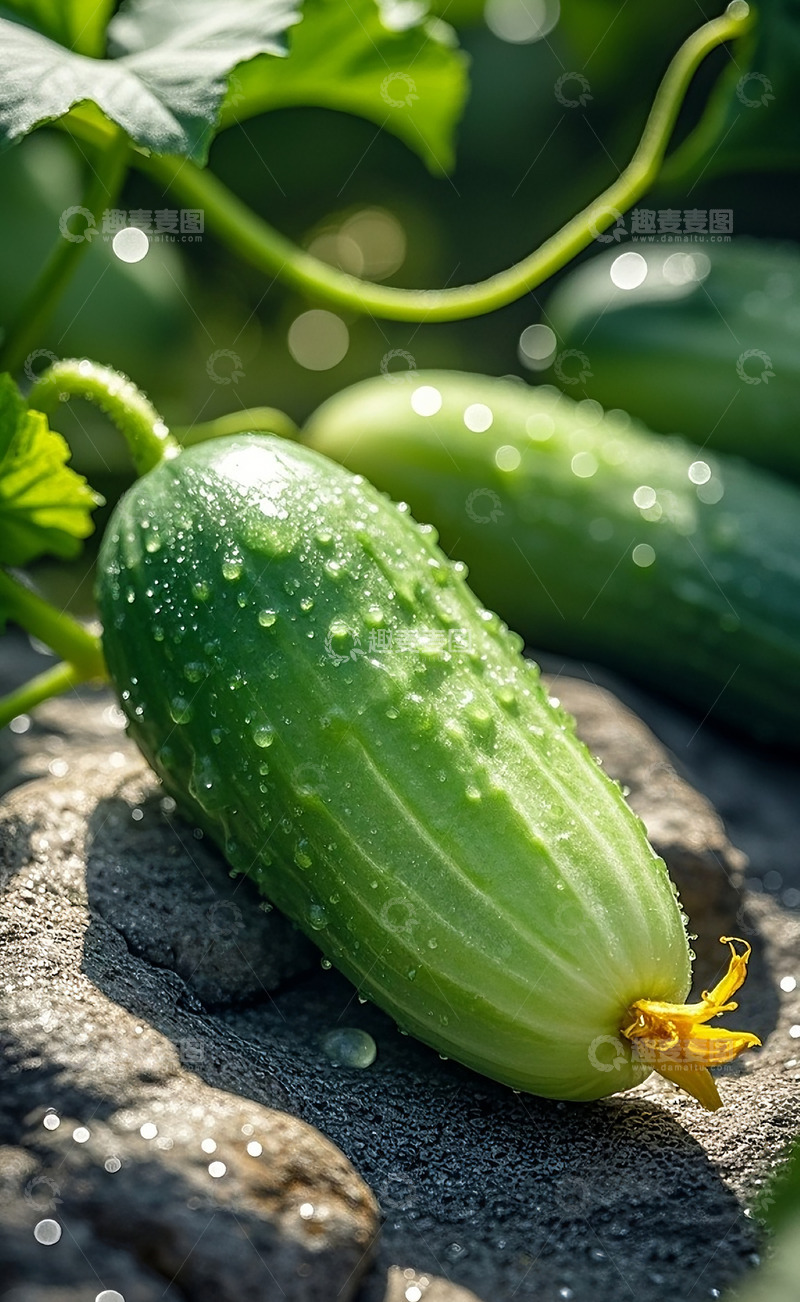 高清大图下载【趣麦麦图】新鲜黄瓜3