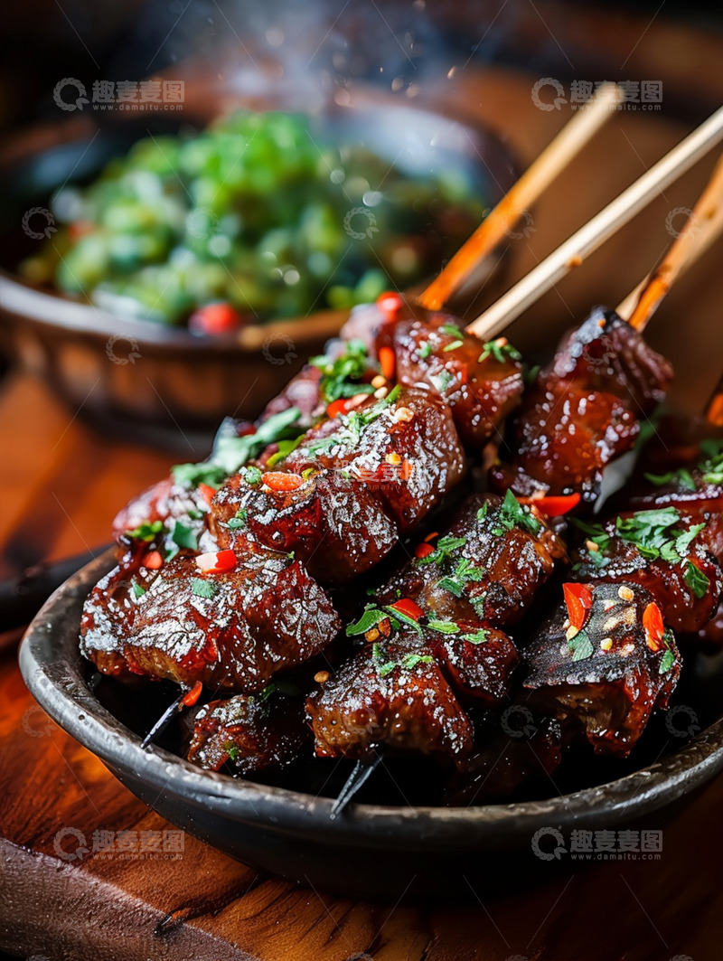 高清大图下载【趣麦麦图】美味大串大肉串摄影图2