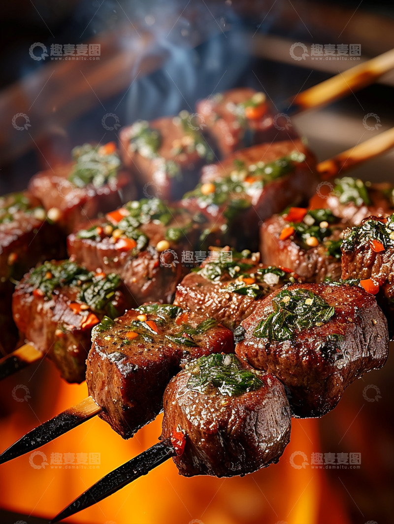 高清大图下载【趣麦麦图】美味大串大肉串摄影图