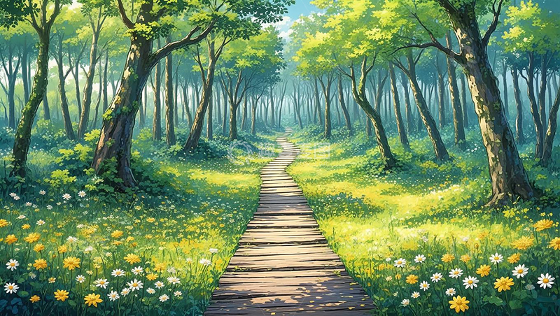 高清大图下载【趣麦麦图】幽静森林小径