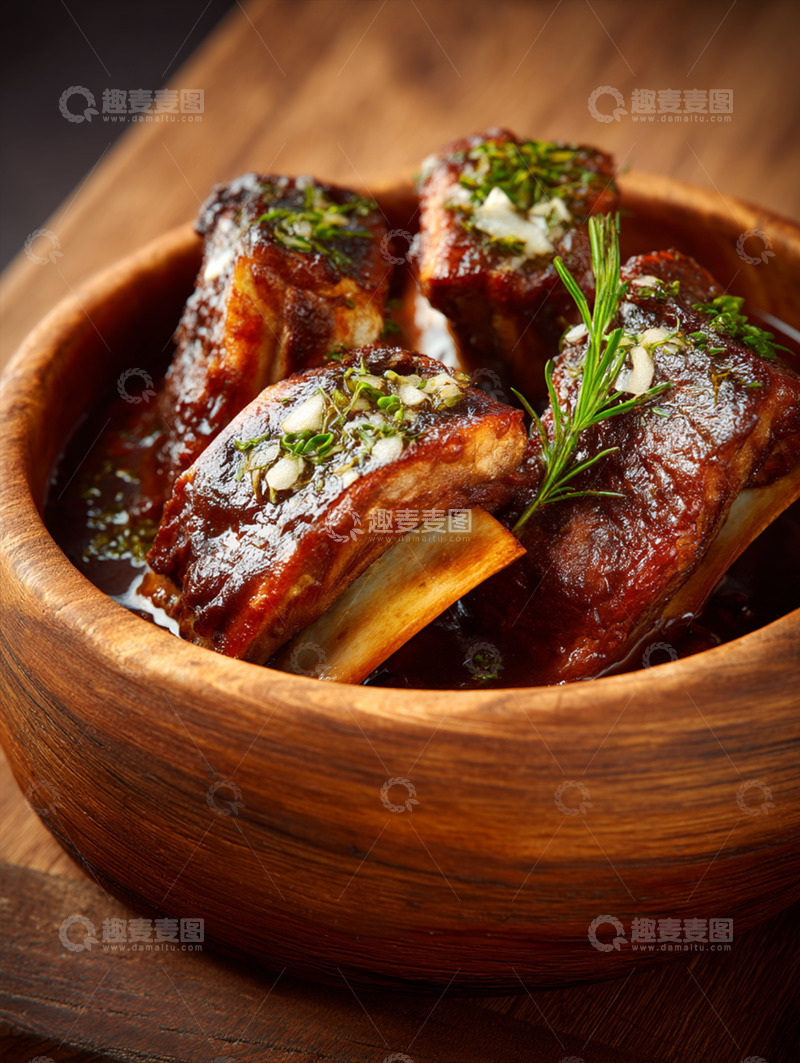 高清大图下载【趣麦麦图】美味红烧排骨摄影图34