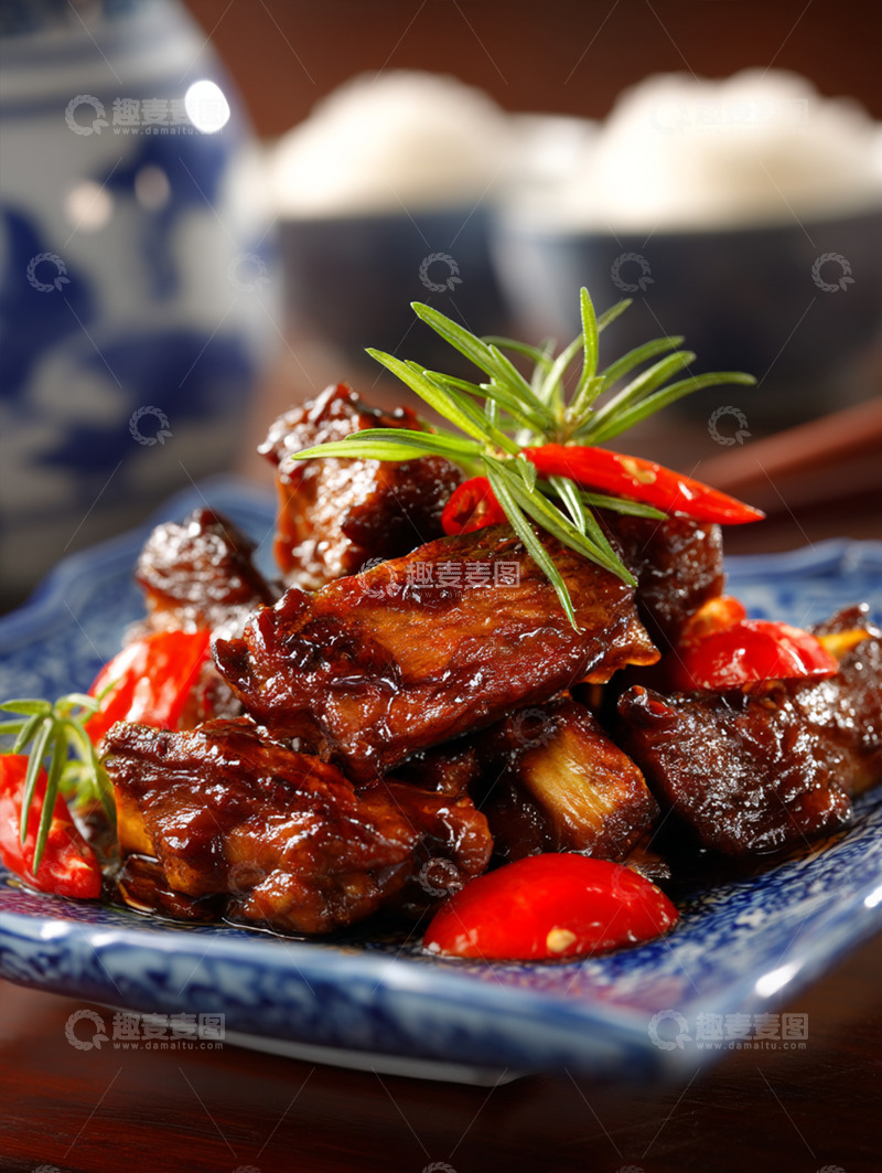 高清大图下载【趣麦麦图】美味红烧排骨摄影图32