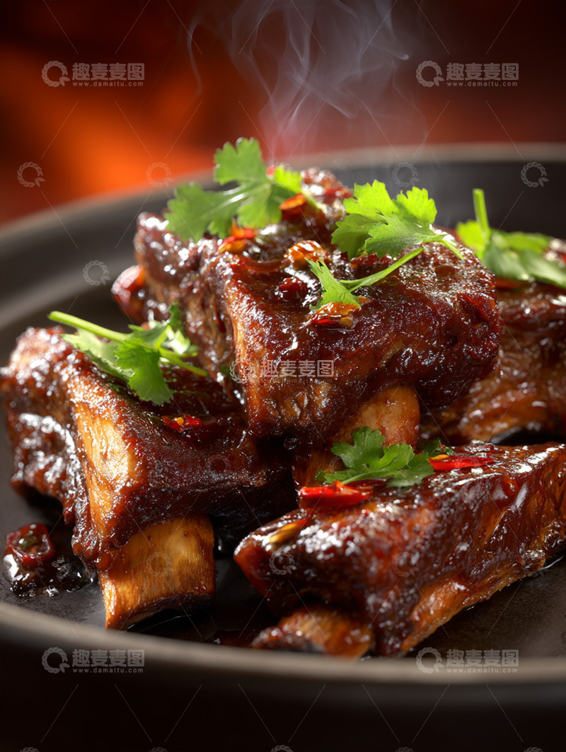 高清大图下载【趣麦麦图】美味红烧排骨摄影图49