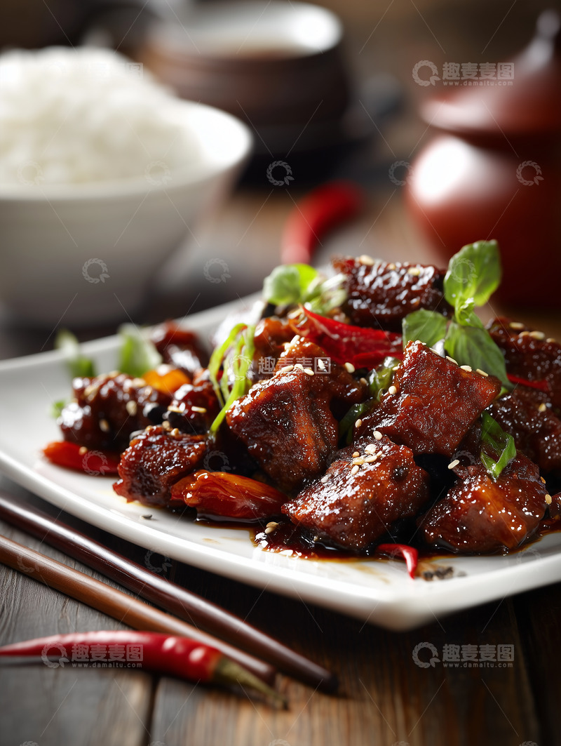 高清大图下载【趣麦麦图】美味红烧排骨摄影图33