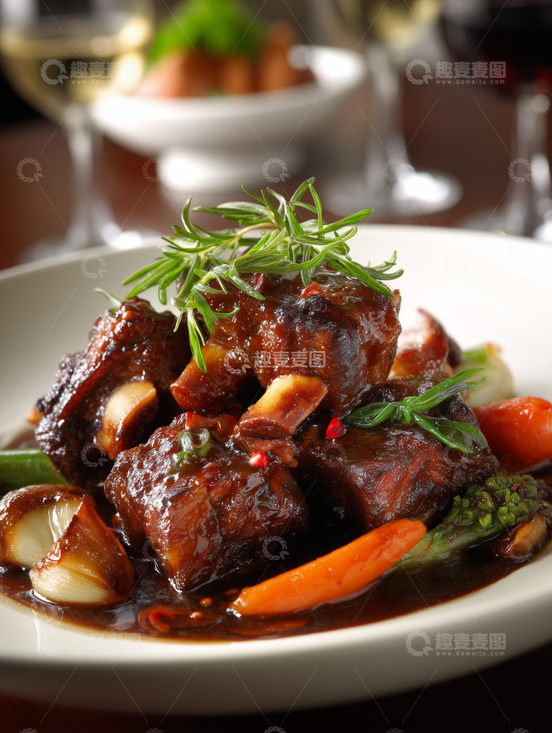 高清大图下载【趣麦麦图】美味红烧排骨摄影图3