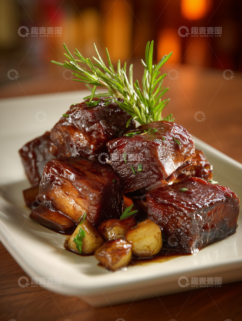 高清大图下载【趣麦麦图】美味红烧排骨摄影图53