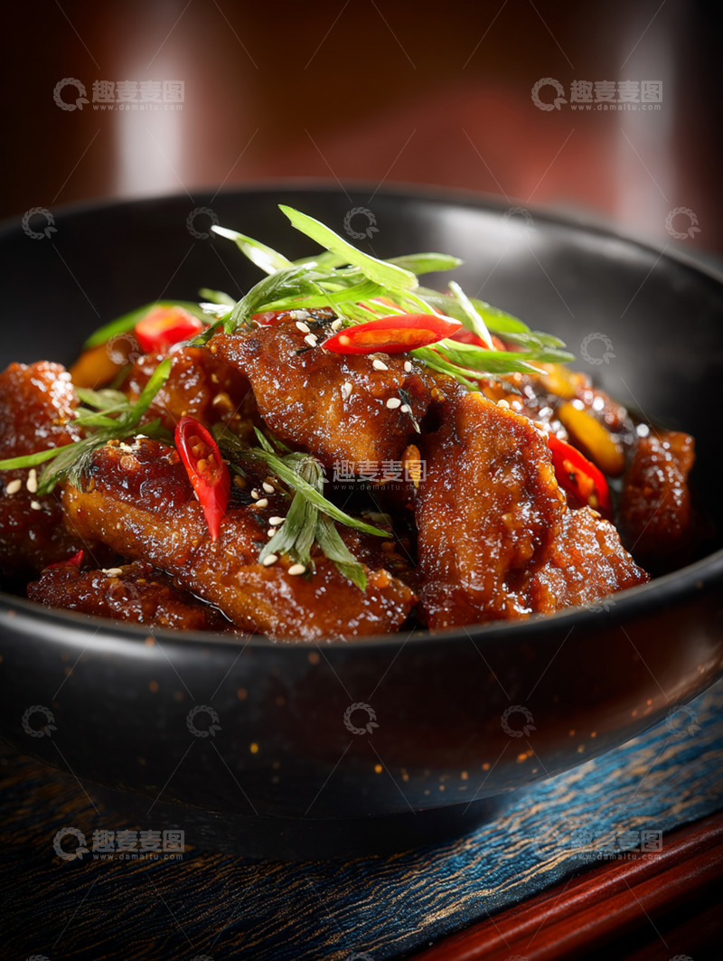 高清大图下载【趣麦麦图】美味红烧排骨摄影图40