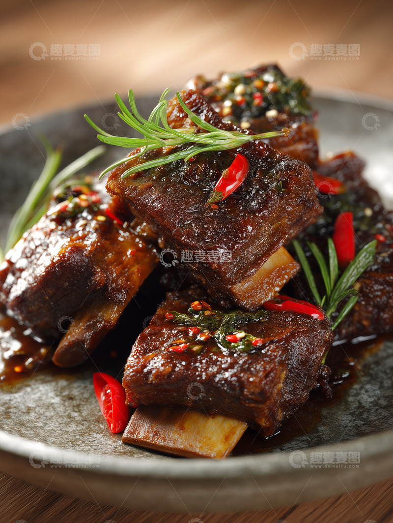 高清大图下载【趣麦麦图】美味红烧排骨摄影图20