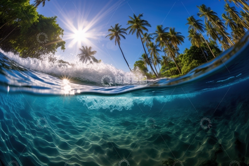 高清大图下载【趣麦麦图】夏季海岛椰树自然美景