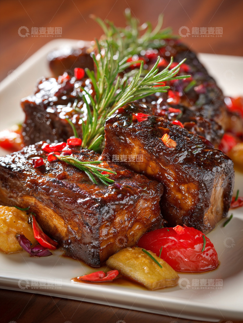 高清大图下载【趣麦麦图】美味红烧排骨摄影图38