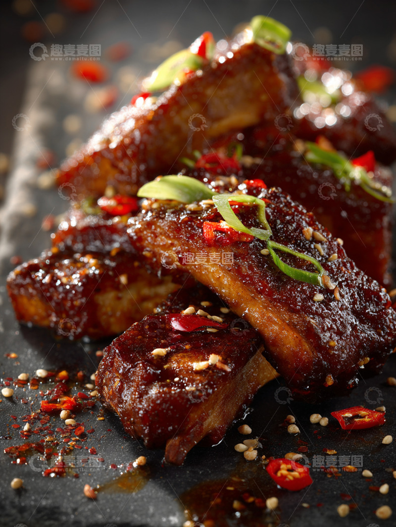 高清大图下载【趣麦麦图】美味红烧排骨摄影图44