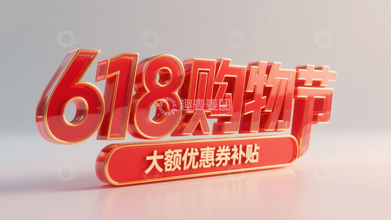 高清大图下载【趣麦麦图】618购物节