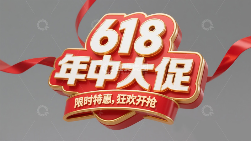 高清大图下载【趣麦麦图】618年中大促1