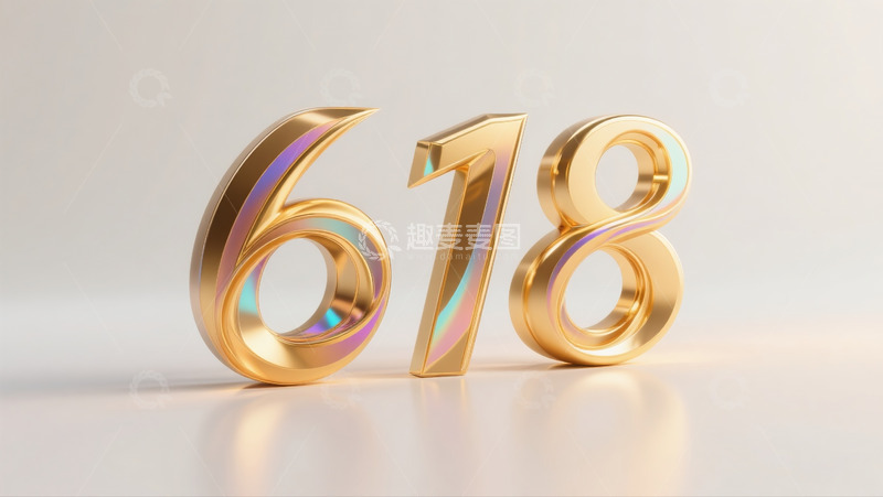 高清大图下载【趣麦麦图】618数字