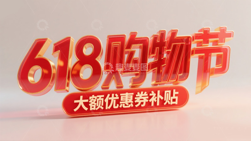 高清大图下载【趣麦麦图】618购物节2