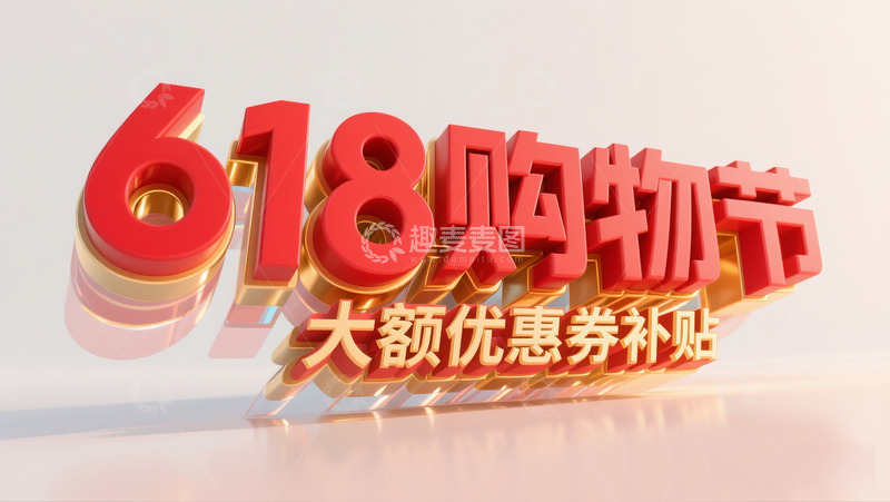 高清大图下载【趣麦麦图】618购物节1