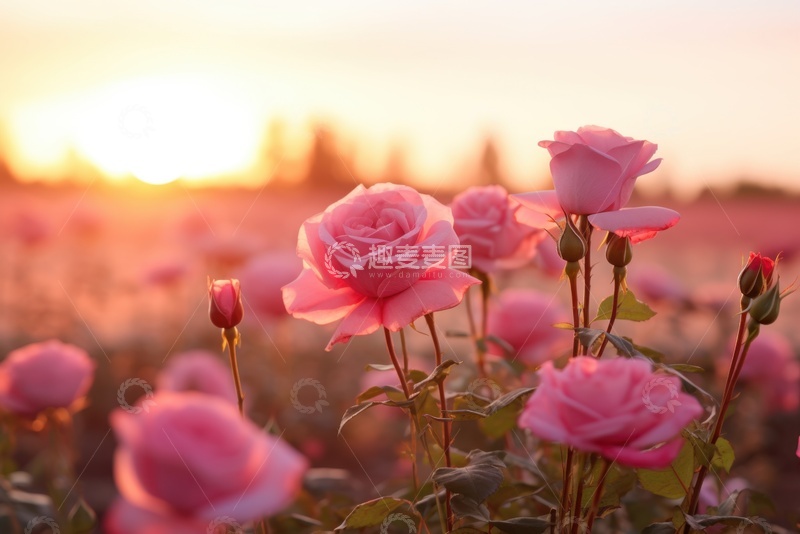 高清大图下载【趣麦麦图】盛开的月季花丛