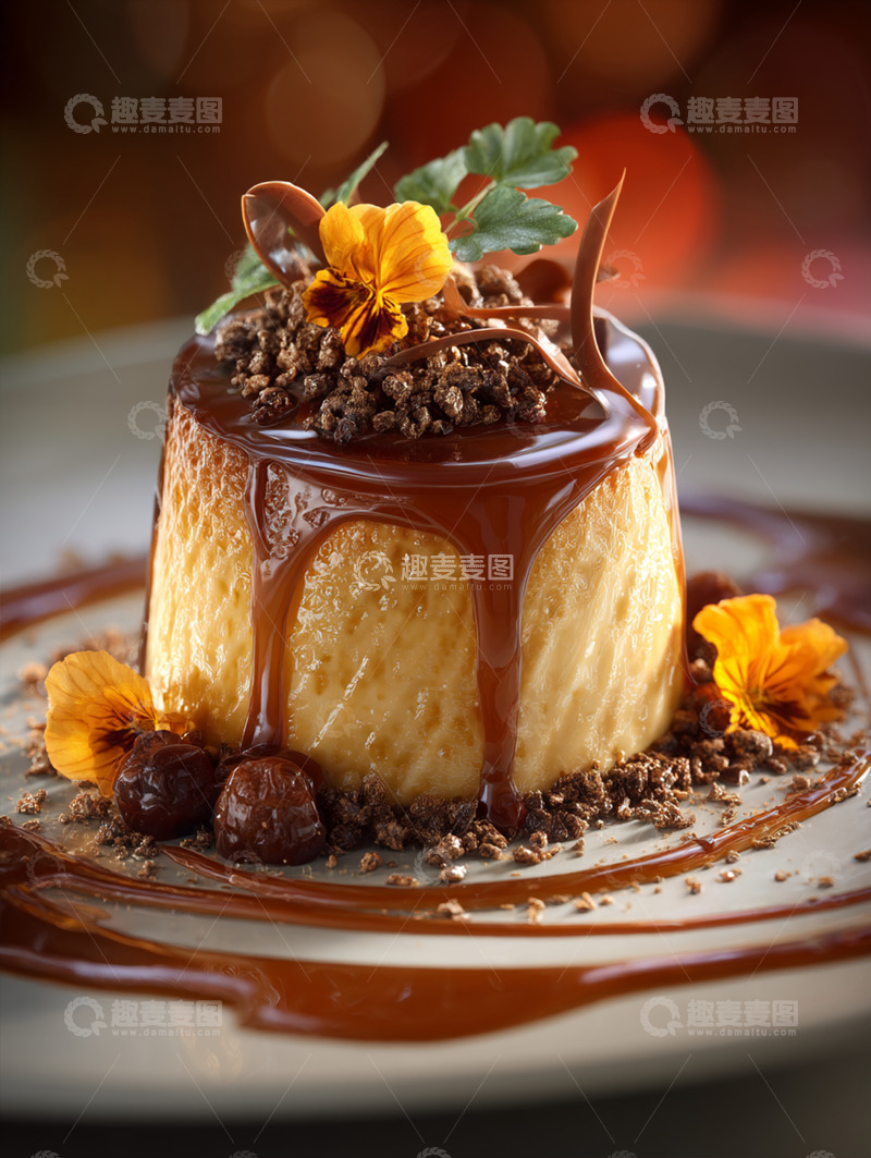 高清大图下载【趣麦麦图】焦糖布丁摄影图19