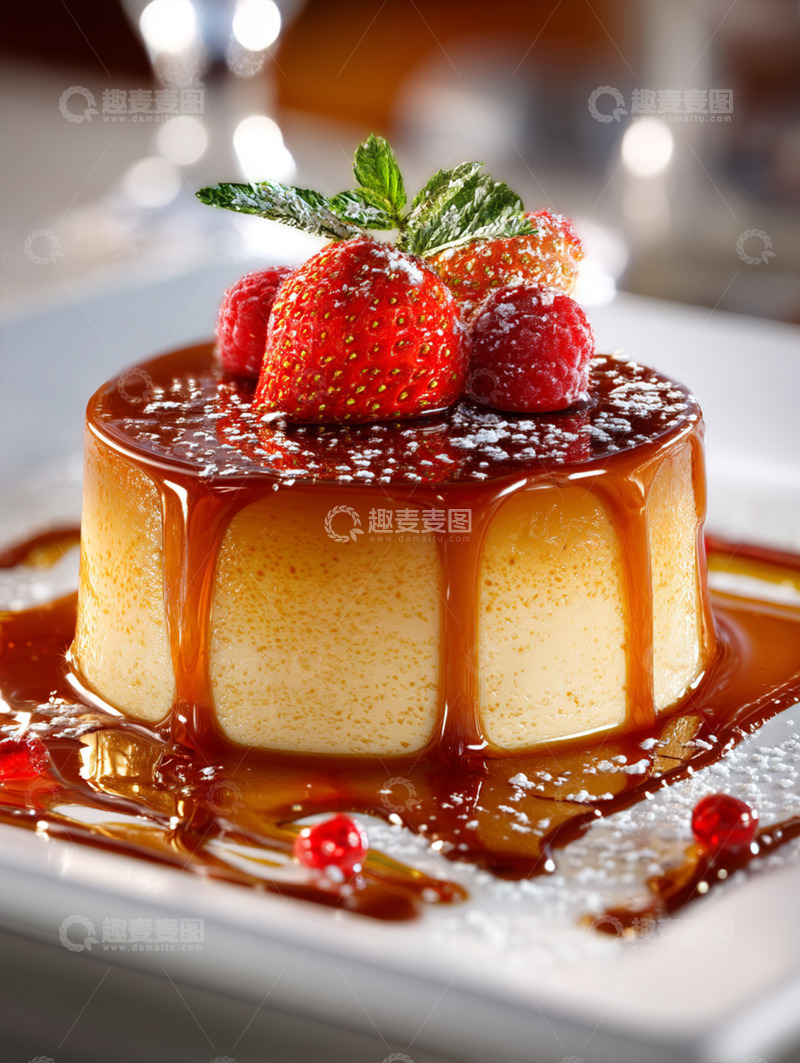 高清大图下载【趣麦麦图】焦糖布丁摄影图28