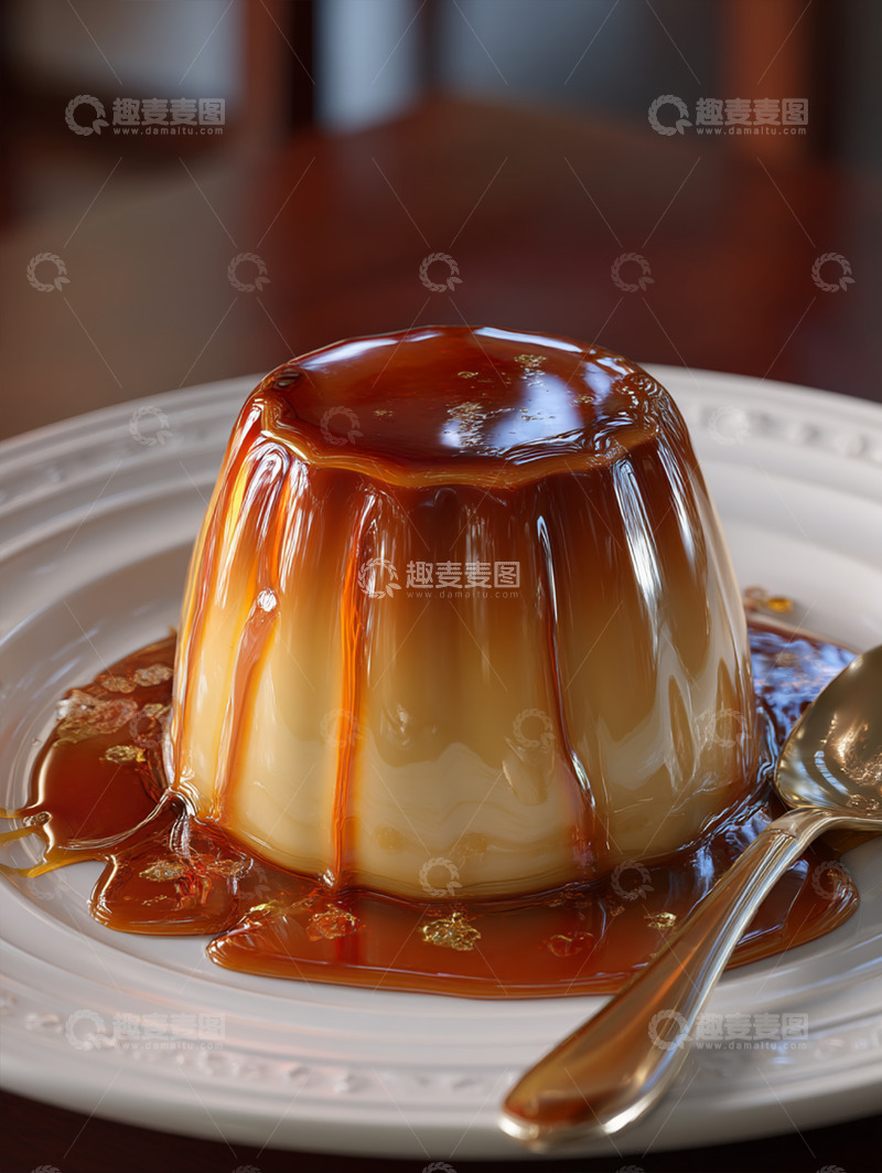 高清大图下载【趣麦麦图】焦糖布丁摄影图34