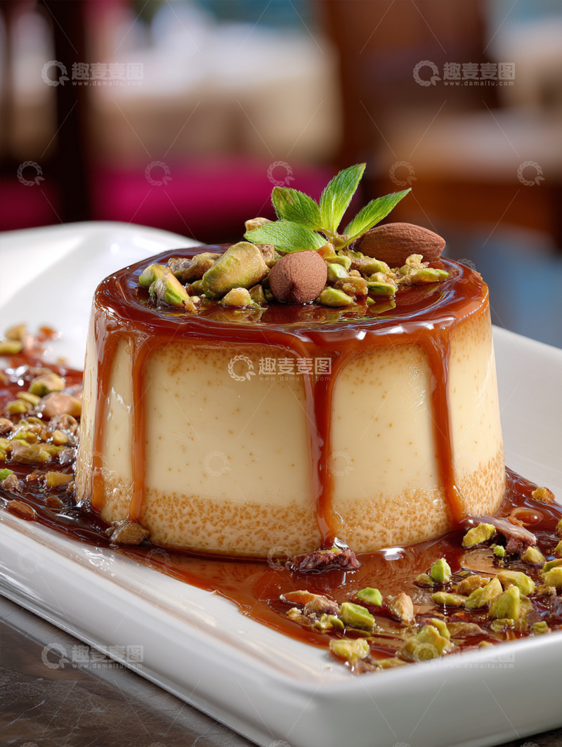 高清大图下载【趣麦麦图】焦糖布丁摄影图25
