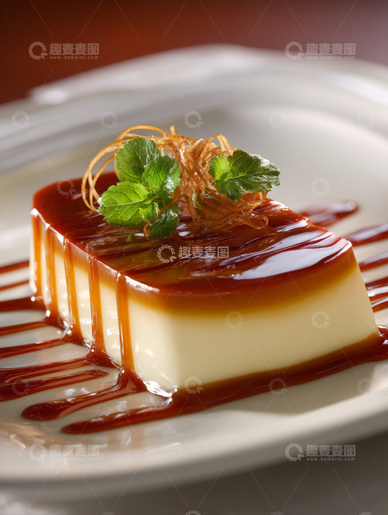 高清大图下载【趣麦麦图】焦糖布丁摄影图21