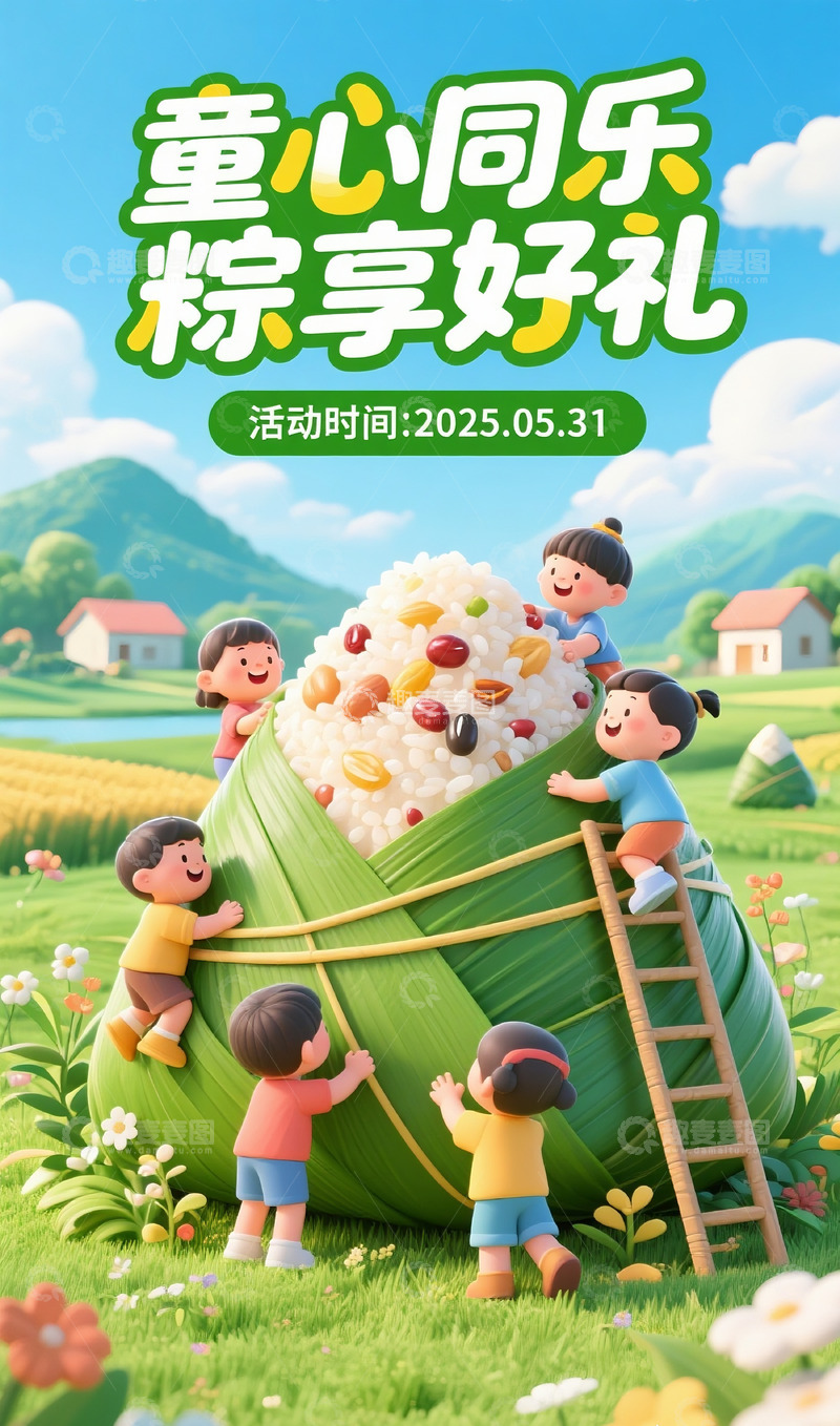 高清大图下载【趣麦麦图】童心同乐 粽享好礼