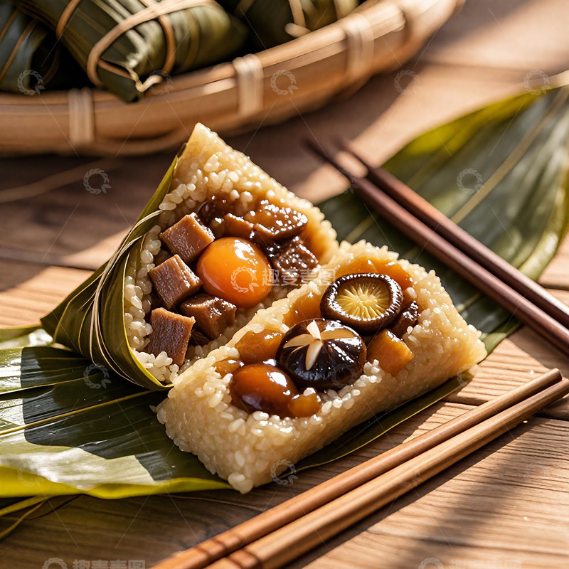 高清大图下载【趣麦麦图】云南肉粽蛋黄粽2