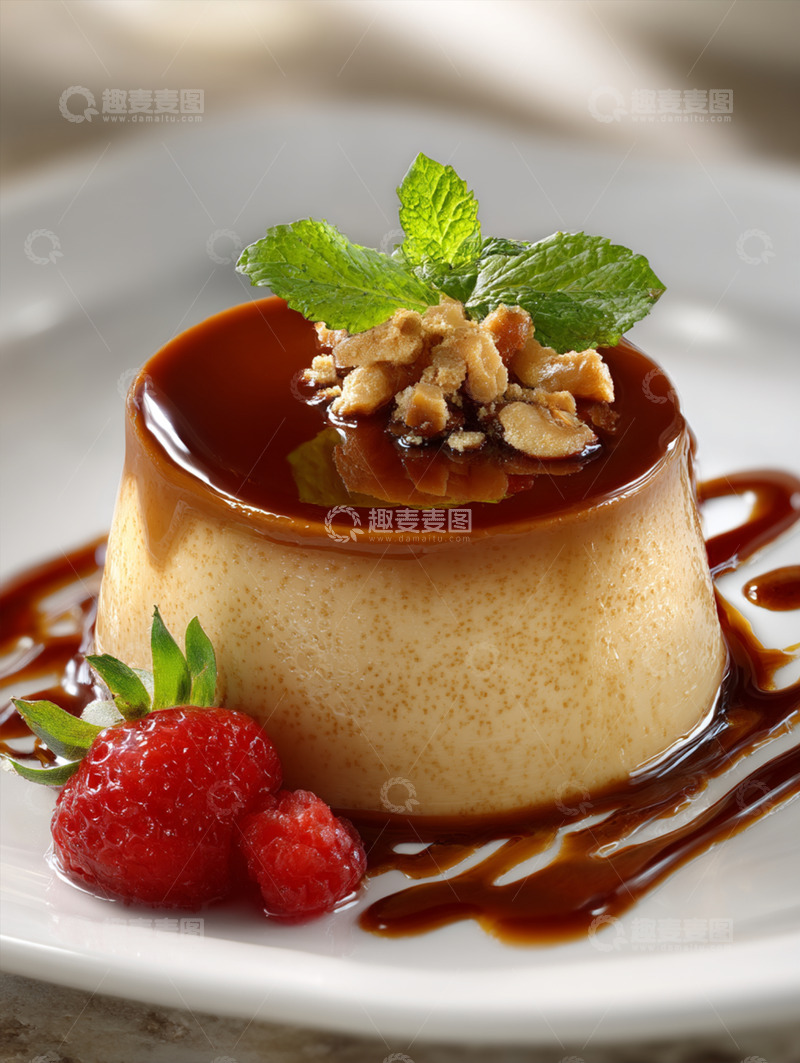 高清大图下载【趣麦麦图】焦糖布丁摄影图22
