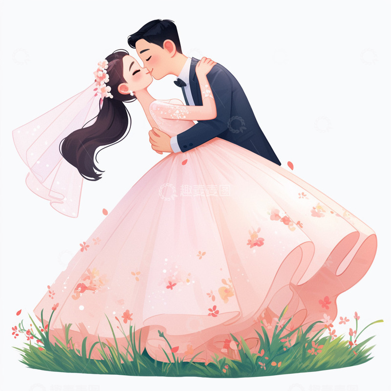 高清大图下载【趣麦麦图】情人节婚纱照情侣素材1