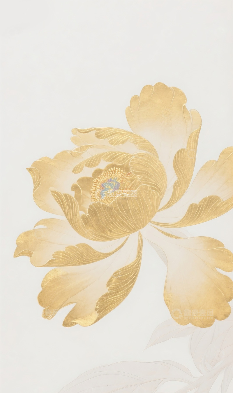 高清大图下载【趣麦麦图】牡丹花插画27