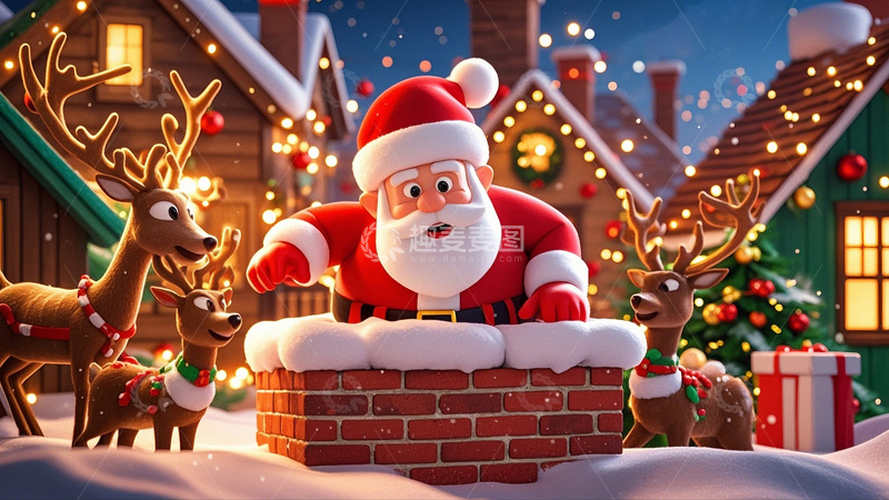 高清大图下载【趣麦麦图】圣诞节圣诞老人26