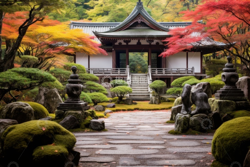 高清大图下载【趣麦麦图】园林树木建筑美景