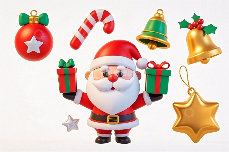 高清大图下载【趣麦麦图】圣诞节圣诞老人23