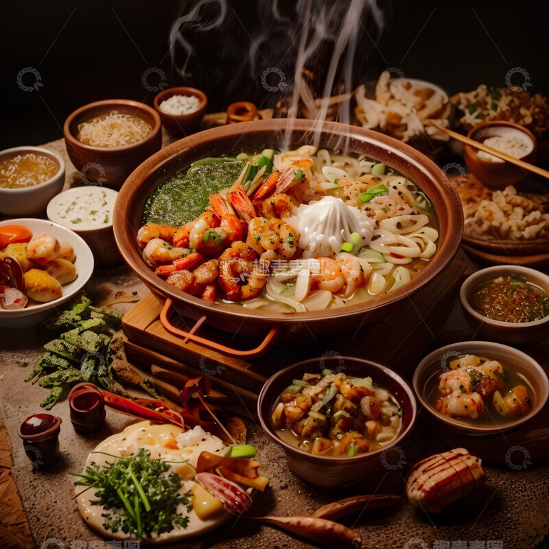 高清大图下载【趣麦麦图】数字艺术传统美食火锅摄影图照片图片