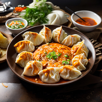 美味美食中餐水饺AI摄影高清图片素材