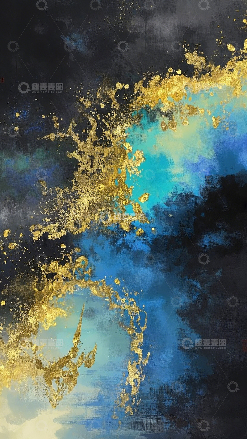 高清大图下载【趣麦麦图】岩彩肌理背景3