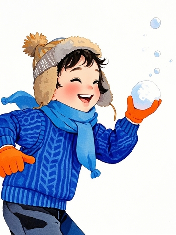 冬季儿童打雪仗7